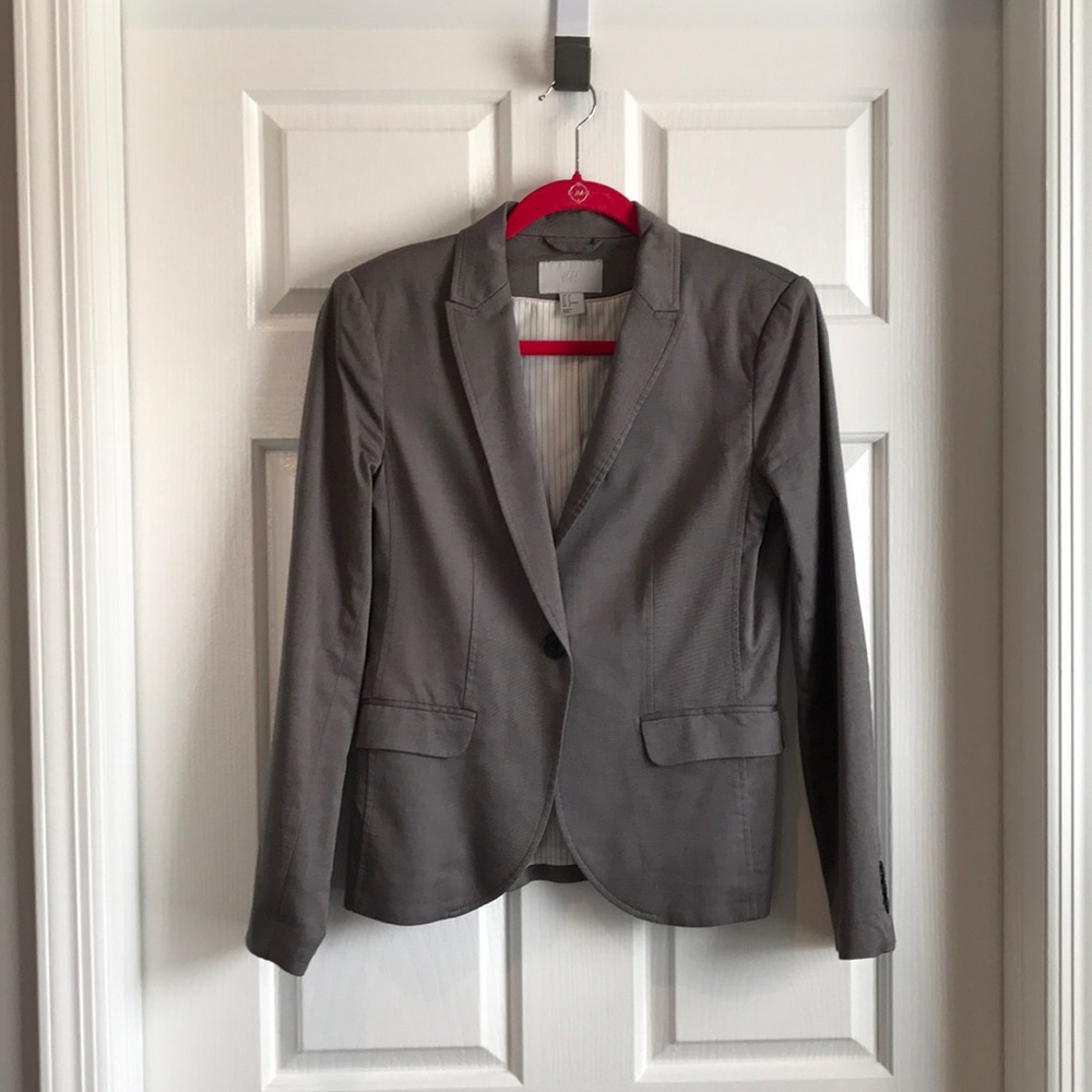 H&M grey blazer size 8